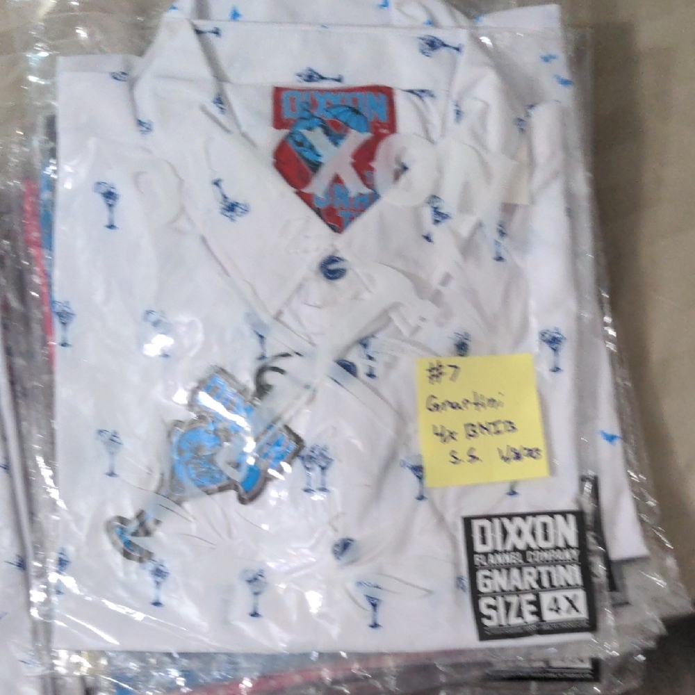 DIXXON White and Blue Casual Button Down Shirt